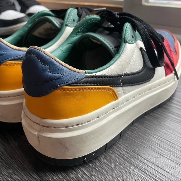 Air Jordan 1 Elevate Low 'Multi-Color' Platform White Red Blue Green 8.5W 7M 7Y - Picture 7 of 10